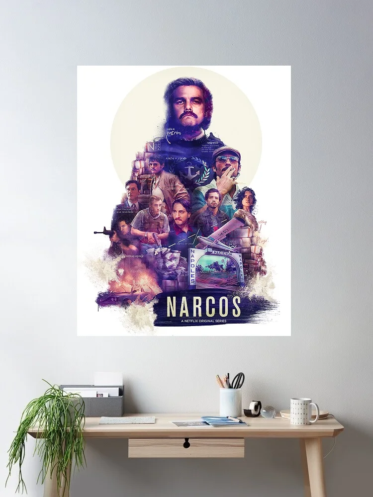 Narcos Movie Art Print Canvas Poster, Living Room Decor, Home Wall Picture