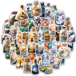 50PCS Bottle Big World Stickers Cartoon Stickers Cute and Exquisite Handbooks Phone Cases Laptop Suitcases Water Cups Waterproof
