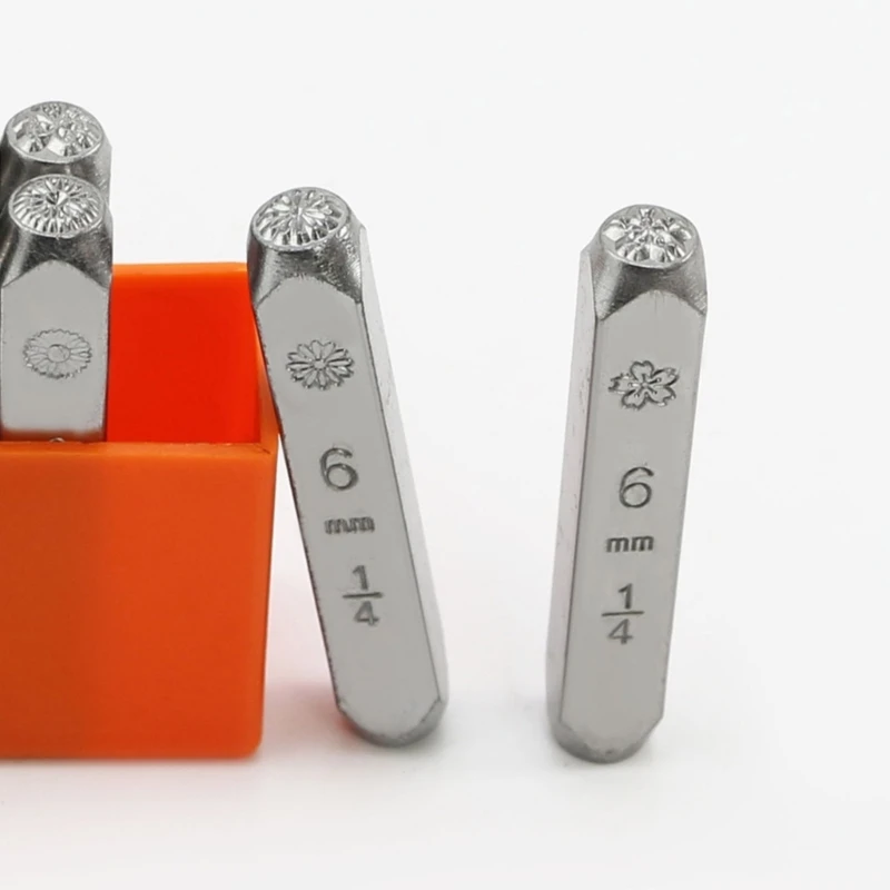 12Pcs Diy Symbol Metal Metal Stamping Different Flowers Printing Tool