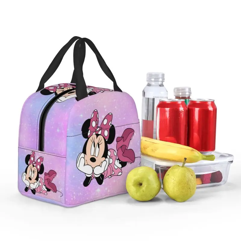 Custom Mickey Mouse Lunch Bag Men Women Thermal Cooler Insulated Lunch Box for School Work Food Picnic Tote Bags