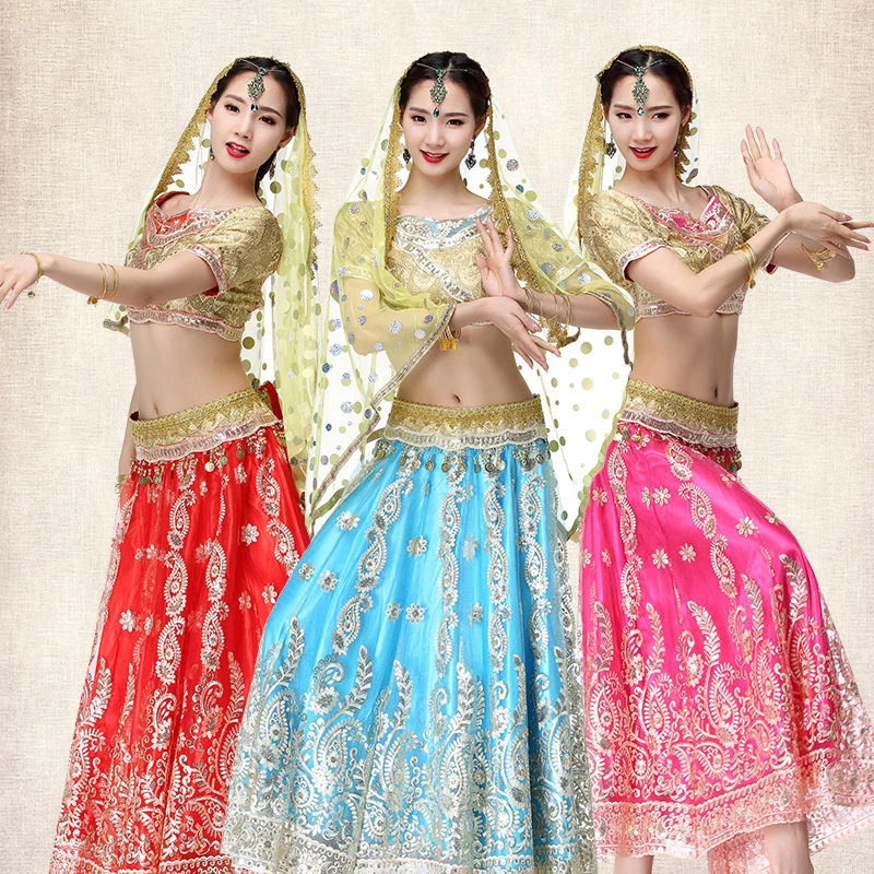 

Indian Dance Costume Performance Costume Women Bollywood Costume Opening Dance Belly Dance Big Swing Dress New Set Belly Costume