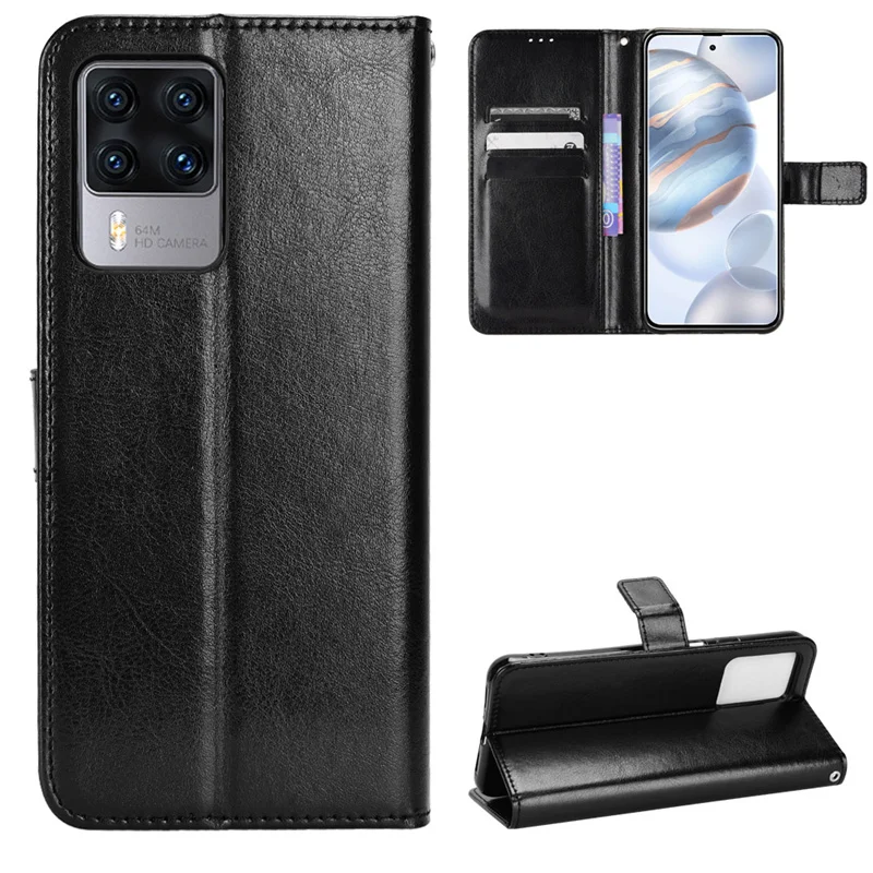 For Cubot Leather Wallet Flip Stand Luxury Phone Case For Cubot X50 Leather Crazy Horse Pattern Phone Case With Hand Strap image 6