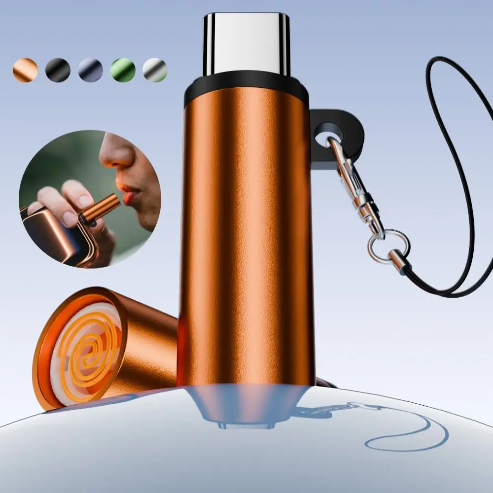 Flameless Type-C Cigarette Lighter Windproof Auto Turn Off Blowing Air Lighter Fast Ignition Plug and Play