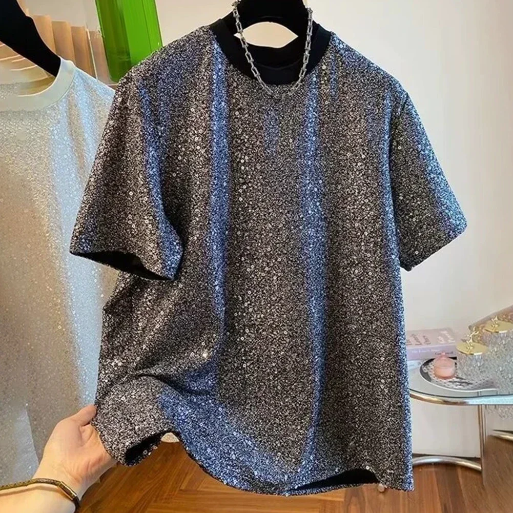 

Повседневная повседневная одежда 2XL Мужские летние футболки High Street Мода Повседневная одежда Стиль с круглым вырезом Обычная длина одежды