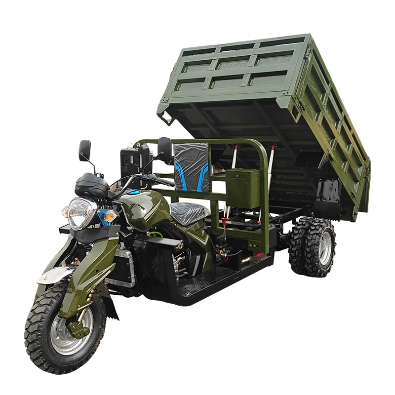 

Fuel three-wheeled motorcycle three-wheeled five-wheeled self-unloading load Wang Longxin power five-wheeled motorcycle