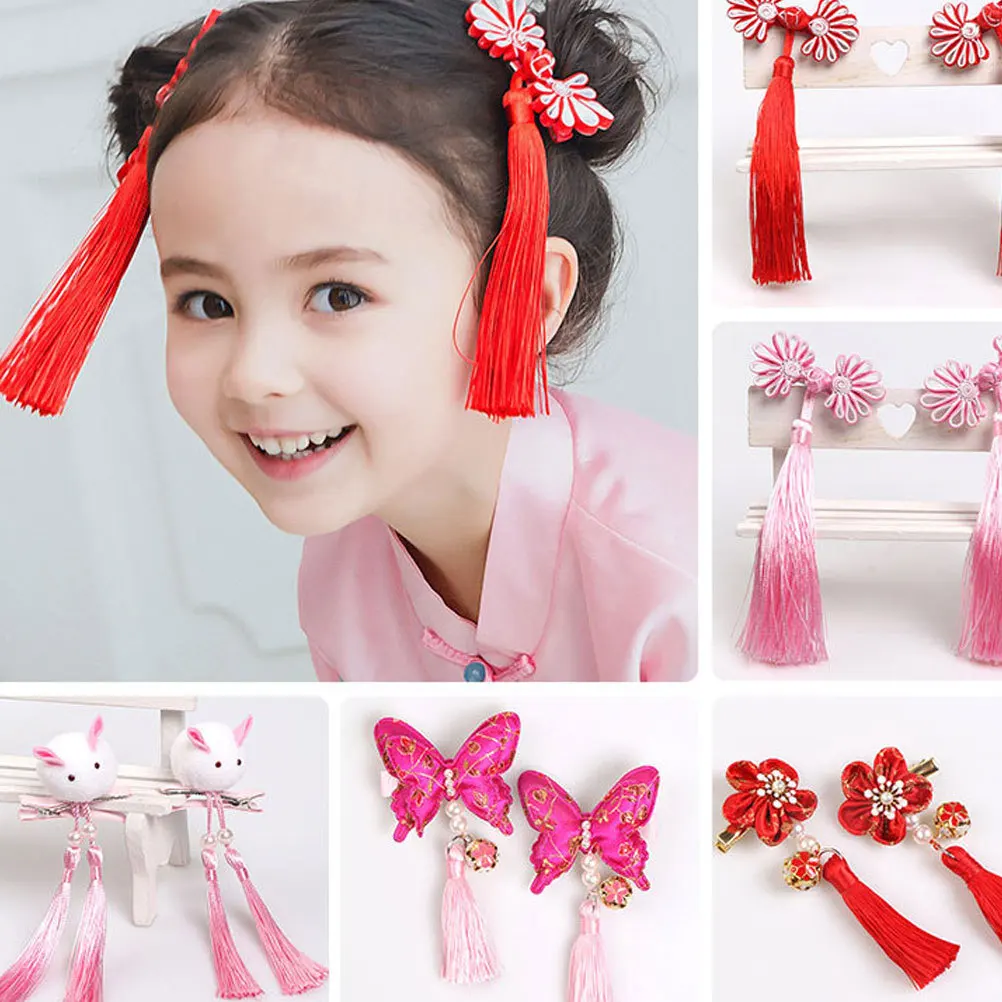 

Заколка для волос для Хань, китайский стиль одежды, заколки для волос, кисточка, Новый год