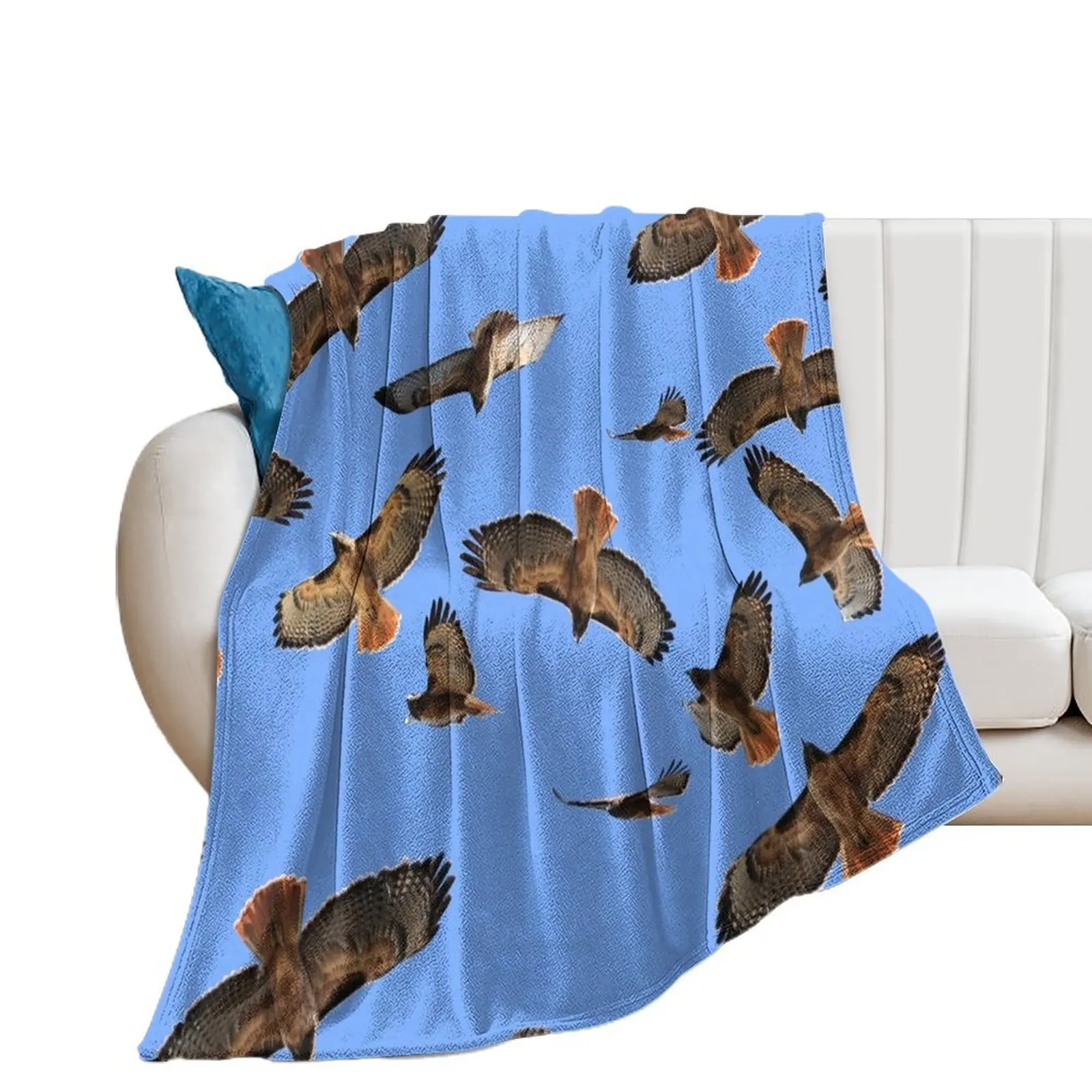 Red Tail Hawk Collage Throw Blanket For Baby christmas gifts Sofa Throw Fashion Sofas Blankets