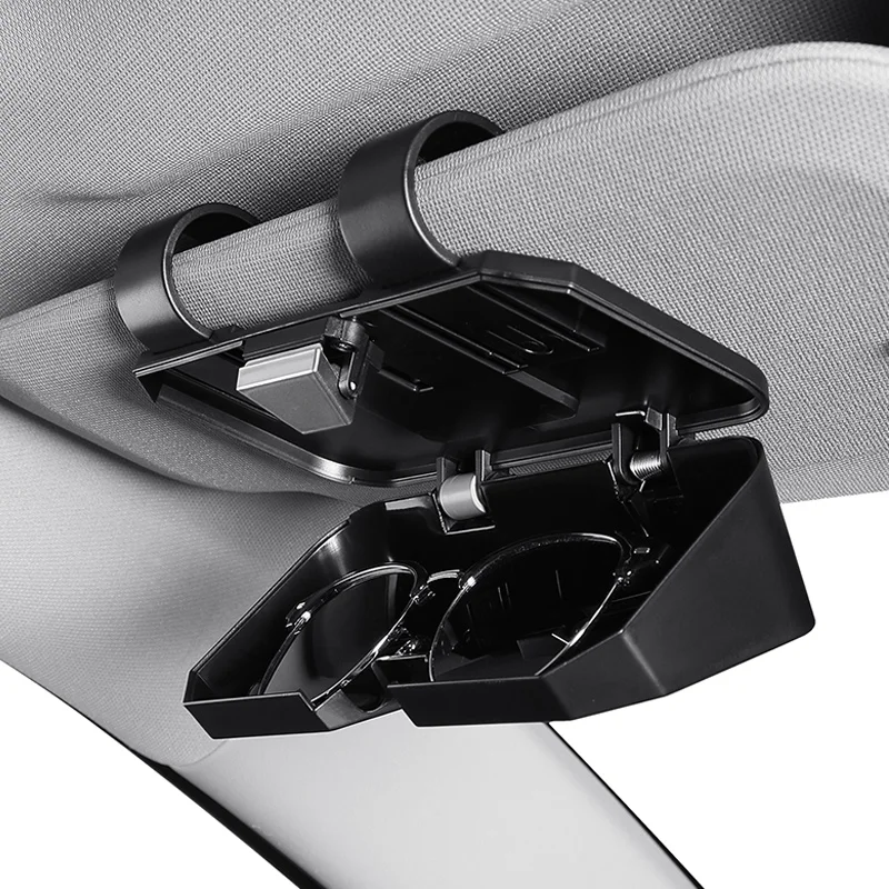 Car Logo Glasses Case Sun Visor Sunglasses Card Organizer Box For BMW X1 X2 X3 X5 X6 X7 M3 M4 F15 F25 F30 E36 E39 E46 E87 E90