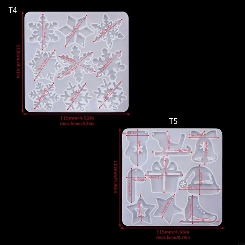 Y88Aイヤリングペンダントシリコーンカビdiyクリスマスペンダントクリスタルエポキシ樹脂ジュエリーカビを作成した手作りのキーチェーン型