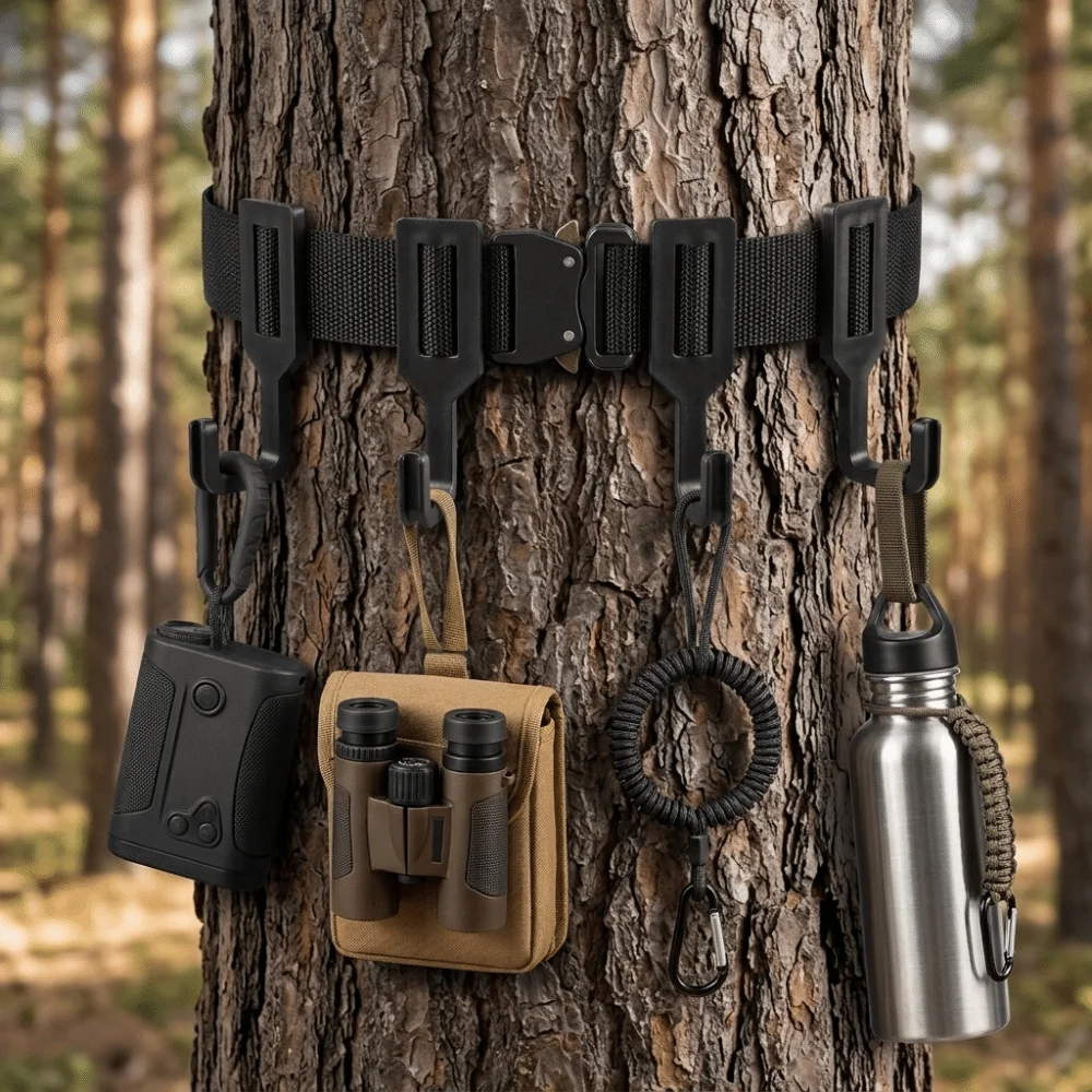Camping Cooking Hanger - Durable Adjustable Tree Hook Strap Woven