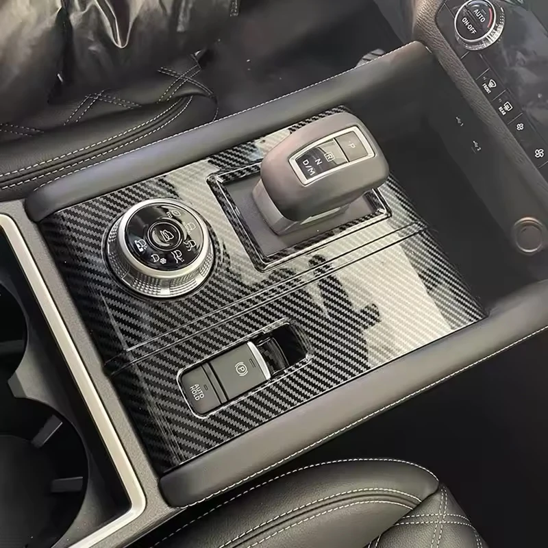 ABS Carbon Faser Auto Center Konsole Getriebe Shift Panel Abdeckung Trim Aufkleber Für Mitsubishi Outlander 2022-2025 Innen Zubehör – Detail 5