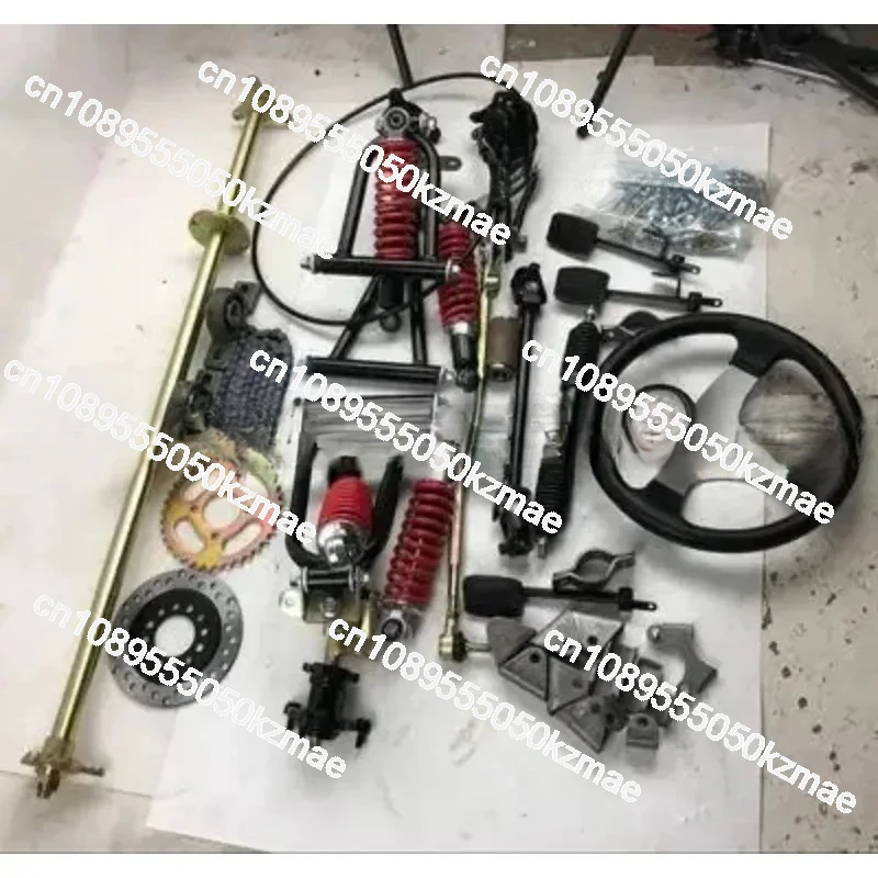 FOR Go Kart 1M Axle Kit Off-road  Modified Steering Suspension Rear  Front and  Disc Brake Inch Wheel