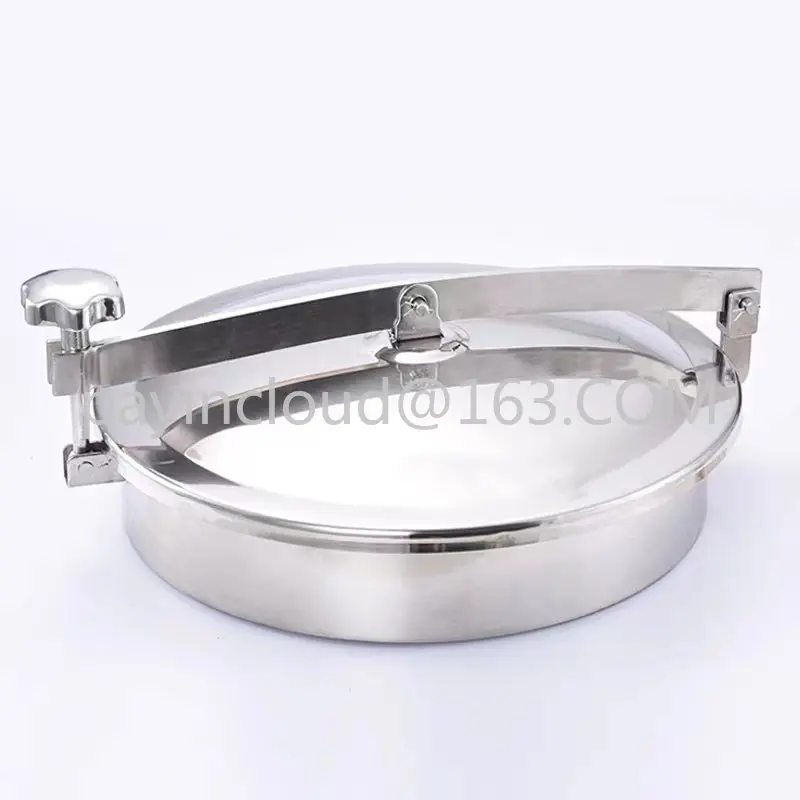 Atmospheric Oval Stainless Steel Quick Opening Sanitary Bead Manhole Cover