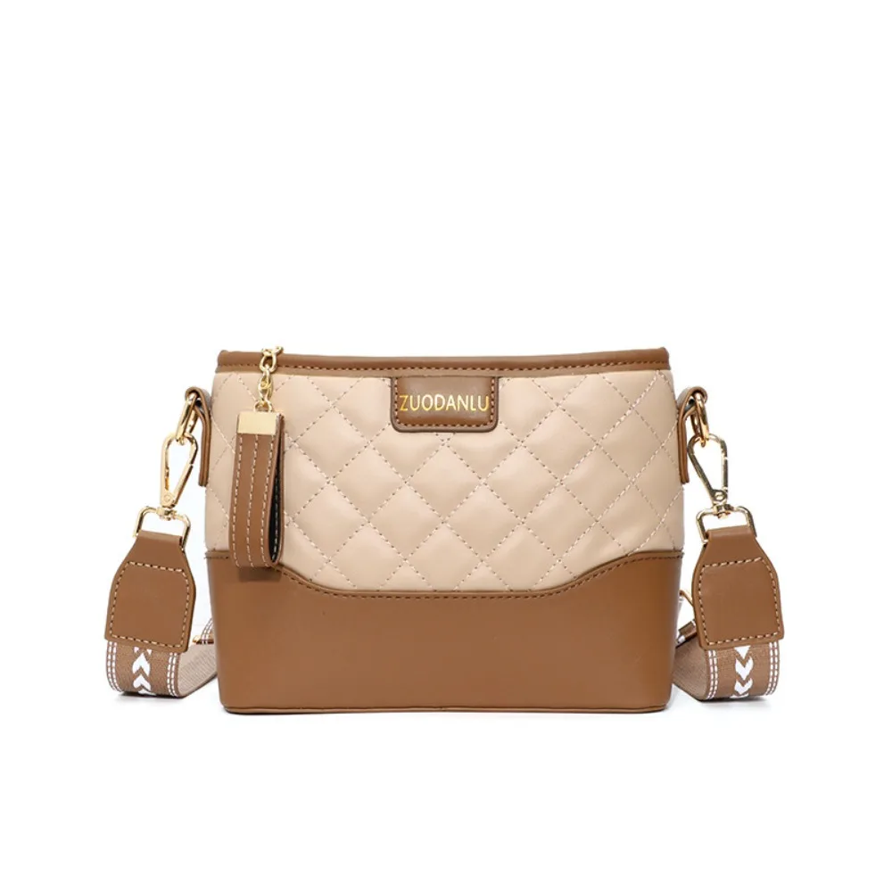 

Fashion Pu Leather Rhombic Lattice Shoulder Bag Lattice Letter Crossbody Bag Rhombus Handbag Underarm Bag Students