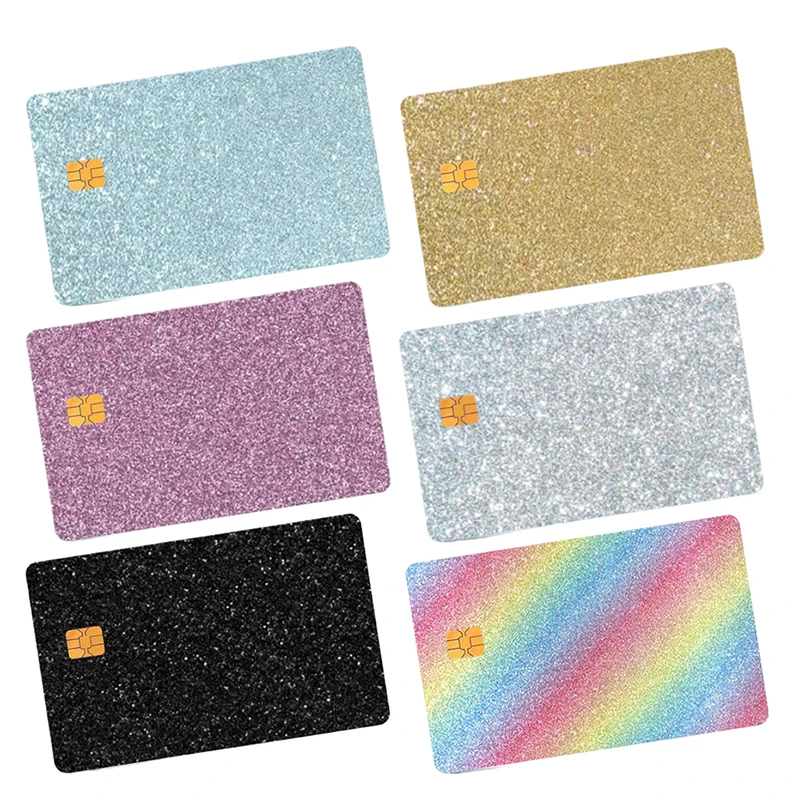 4 unids/set pegatinas decorativas para tarjetas de crédito pegatinas protectoras de piel para tarjetas bancarias/Debit/ATM pegatina antideslizante