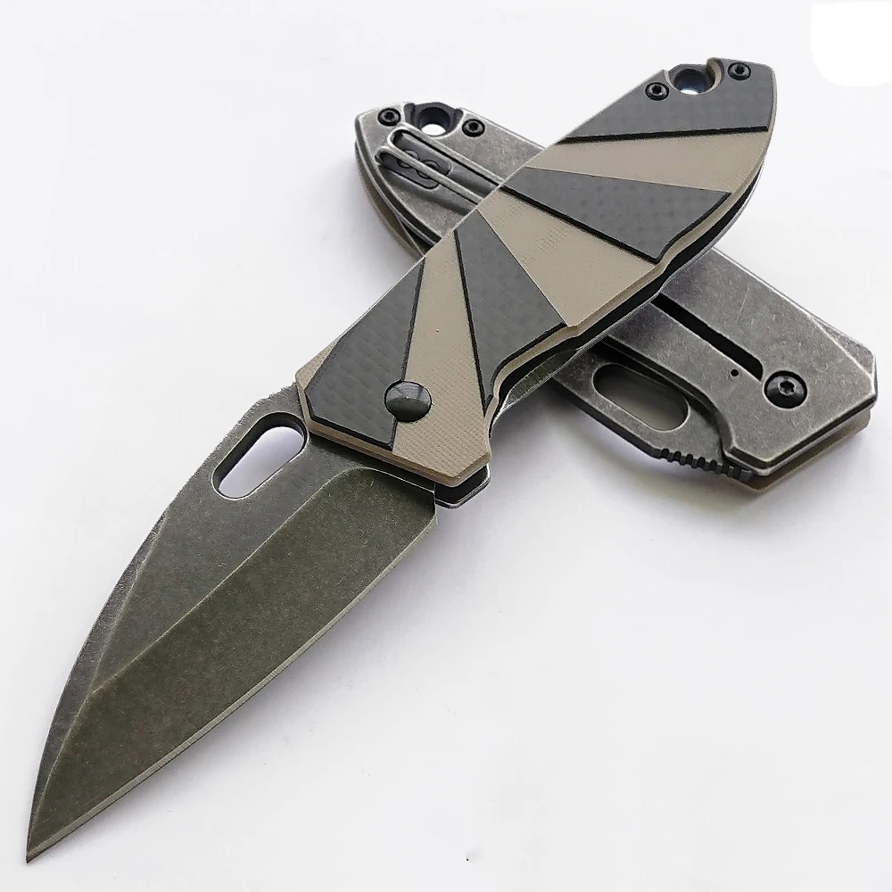 CRKT2440 Folding Knife Convenient Camouflage Hunting Fishing Self Defense G10 Inlaid Carbon Fiber Handle Camping Folding Knife