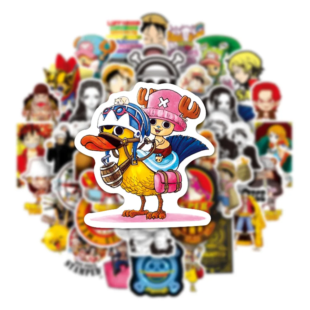 50PCS New Cartoon Anime One Piece Stickers