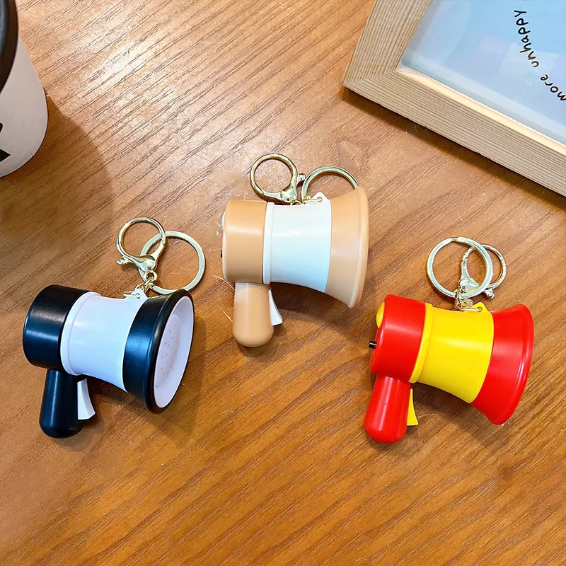 楽しい録音トランペットキーホルダーペンダントクリエイティブ学生おもちゃシミュレーションかわいい電気トランペット録音音ストレスリリーフおもちゃ