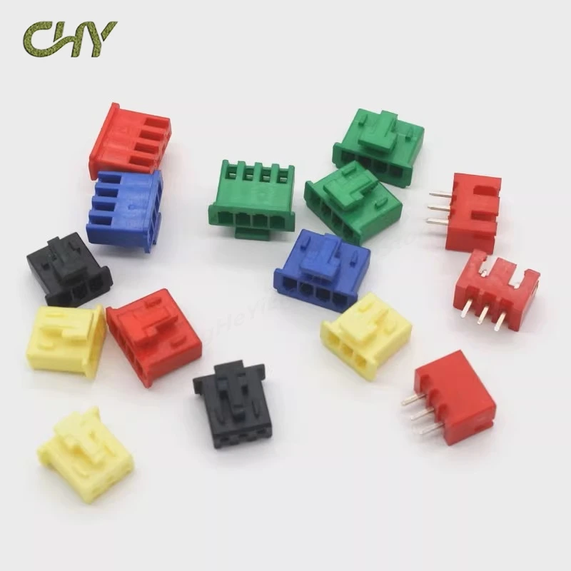 100PCS XHB2.54mm 2P/3P/4P/5P/6P Connector Plug Housing With Lock - Available In Red/Yellow/Green/Blue/Black/Colored