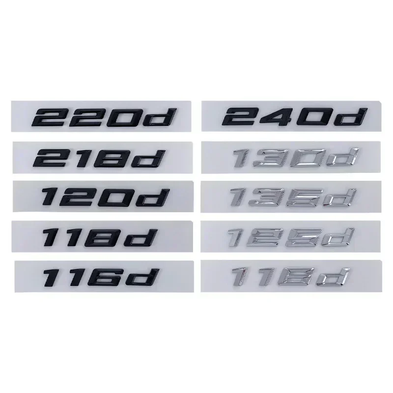 

3D Chrome Car Letters For 116d 118d 120d 130d 135d 218d 220d 240d F20 E87 F22 F23 Trunk Emblem Logo Stickers Accessories