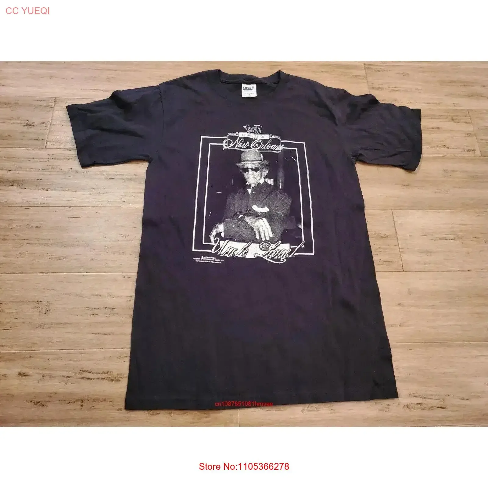 Camiseta Vintage de Nueva Orleans, Música Blues Jazz, Uncle Lionel Batiste, Treme Brass Band, Estilo Vintage, Lavada, Elegante, Cómoda y Suave