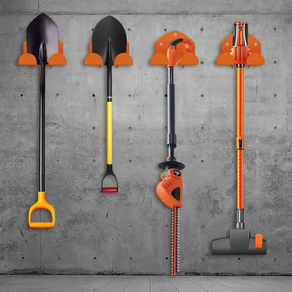 

Stainless Steel Trimmer Rack Weed Whackers Holder Garage Storage Grass Trimmer Rack Iron Orange Power Tool Hanger Tools