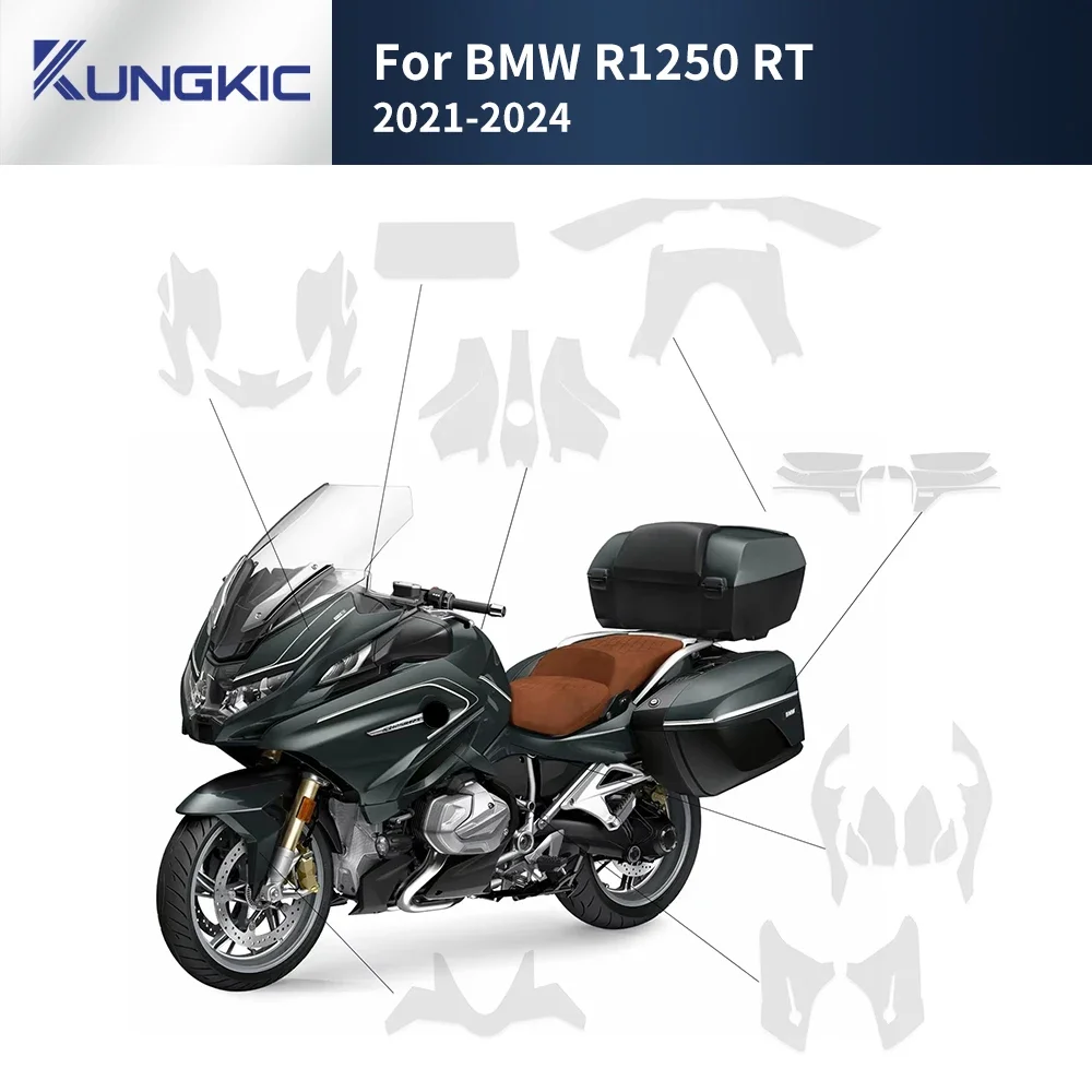 Pour BMW R1250RT 2021 2022 2023 2024 R1250 RT, ensemble complet de protection de peinture, autocollant de protection de carrosserie de moto en TPU PPF