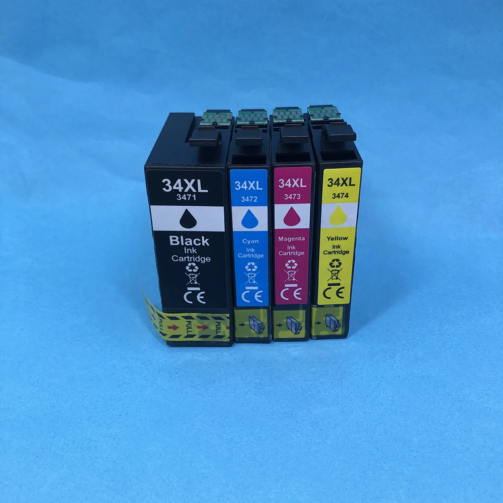 

YOTAT 34XL T34XL T3471 T3472 T3473 T3474 Compatible Ink Cartridge 34 T34 for Epson Workforce Pro WF-3725DWF WF-3720DWF