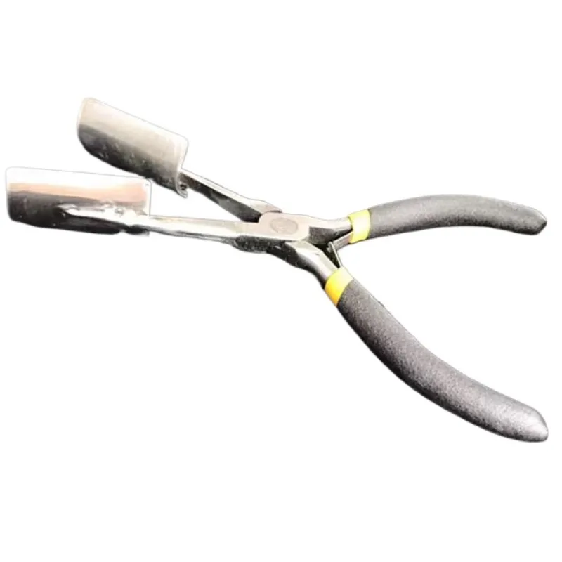 Leaf vein pliers for burning glass curved pliers