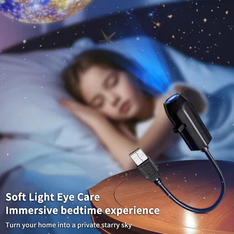 5V USB Direct Insertion Planet Christmas/Halloween Theme Replacement Light Ceiling Projection Light For Bedroom Projection Light
