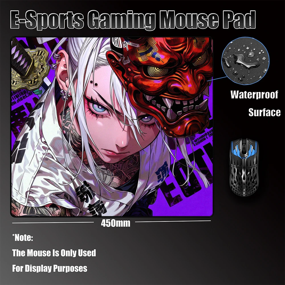 

Коврик для мыши Samurai E-Sports, игровой коврик для мыши с японской маской Они, профессиональный балансировочный нескользящий коврик для мыши, коврик для клавиатуры премиум-класса