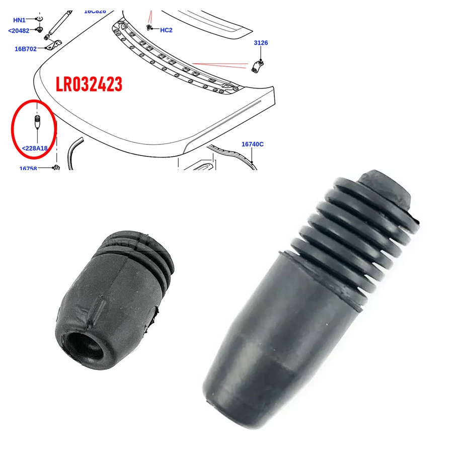 2Pcs Bonnet Hood Stop Buffer Rubber Front Rubber Bumper OEM LR102640/LR032423 Fit For Range Rover Sport l405 LR001777/C2D2065