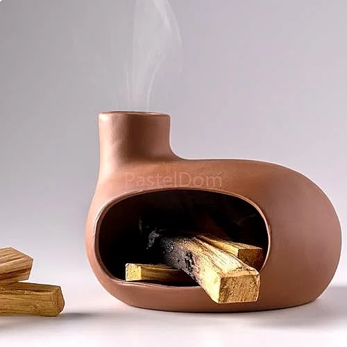 Ceramic Palo Santo Incense Burner Smudge Bowl Sage Smudging Holder Aromatherapy Diffuser