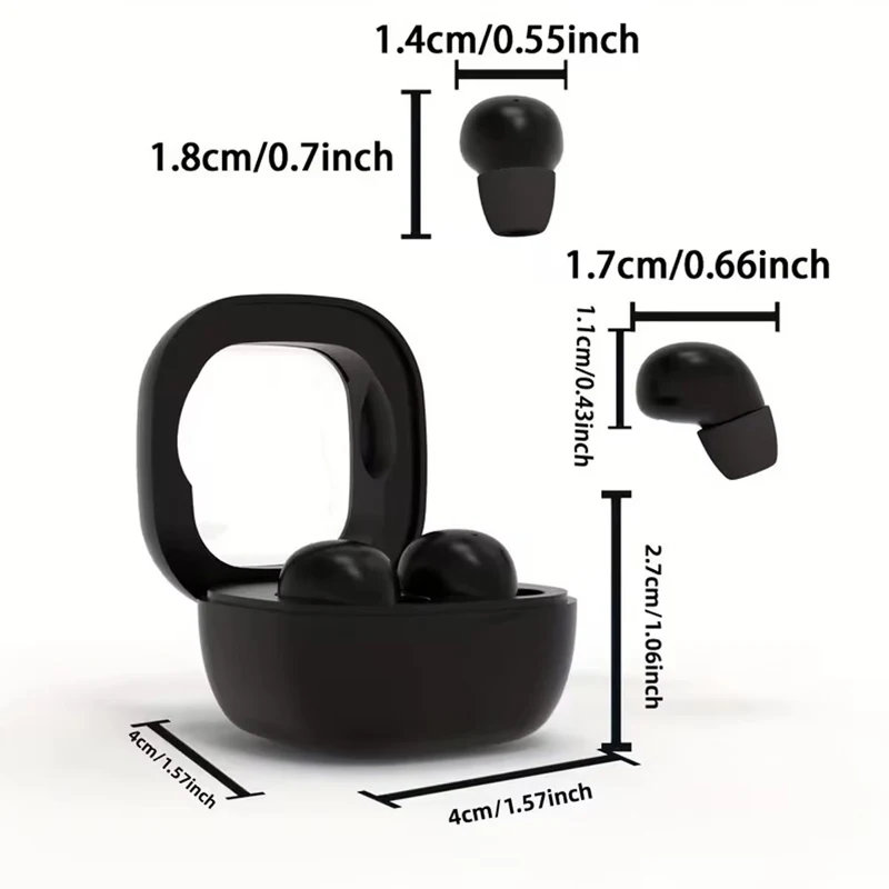 SK19 Bluetooth 5.3 Wireless Earbuds Mini Invisible TWS Headphones with HIFI Stereo Noise Reduction Mic for Daily Use Portable image 3