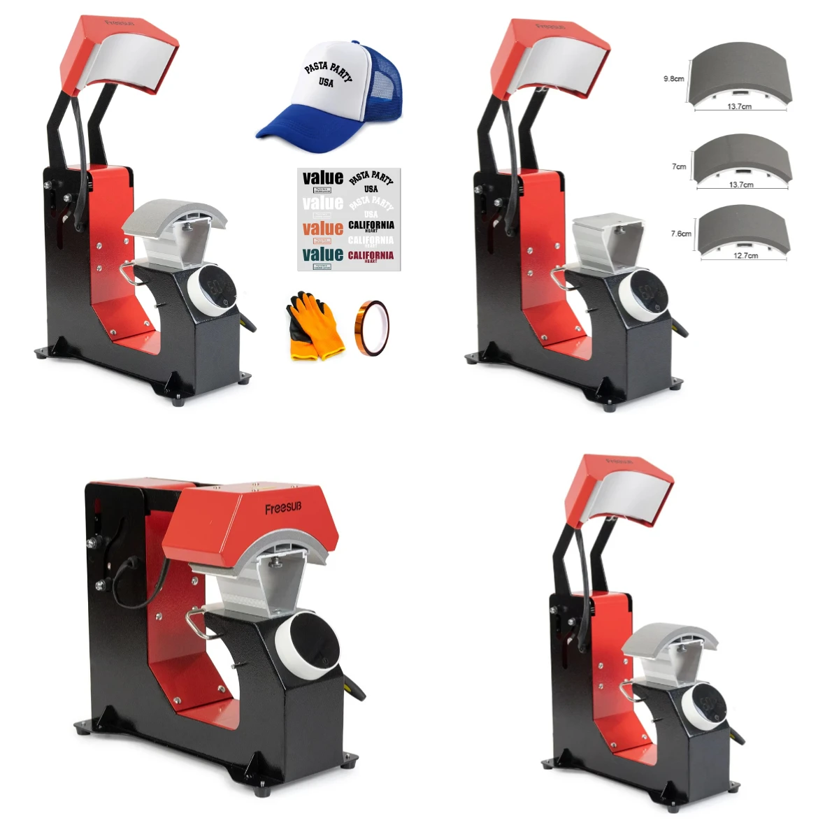 

WJW Automatic 3 in 1 Hat Press Machine Hot Stamping Machine for Caps F136