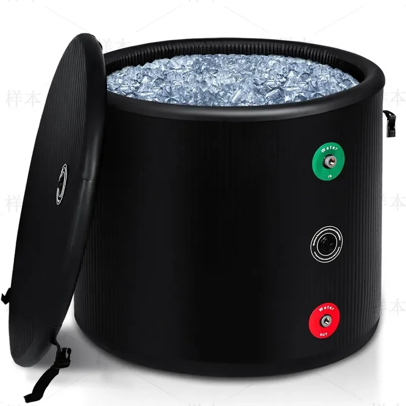 Portable Inflatable Ice Bath Tub for Adults Foldable Cold Plunge Pool Brushed Finish Home Recovery Therapy Bucket Easy Setup