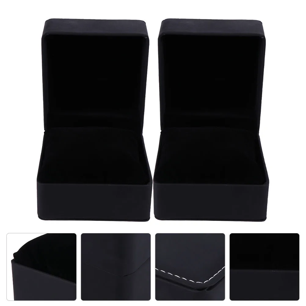 

2Pcs Luxury Watch Storage Box Smooth Material Wristwatch Organizer Case Detachable Cushions Gift Display Watch Box