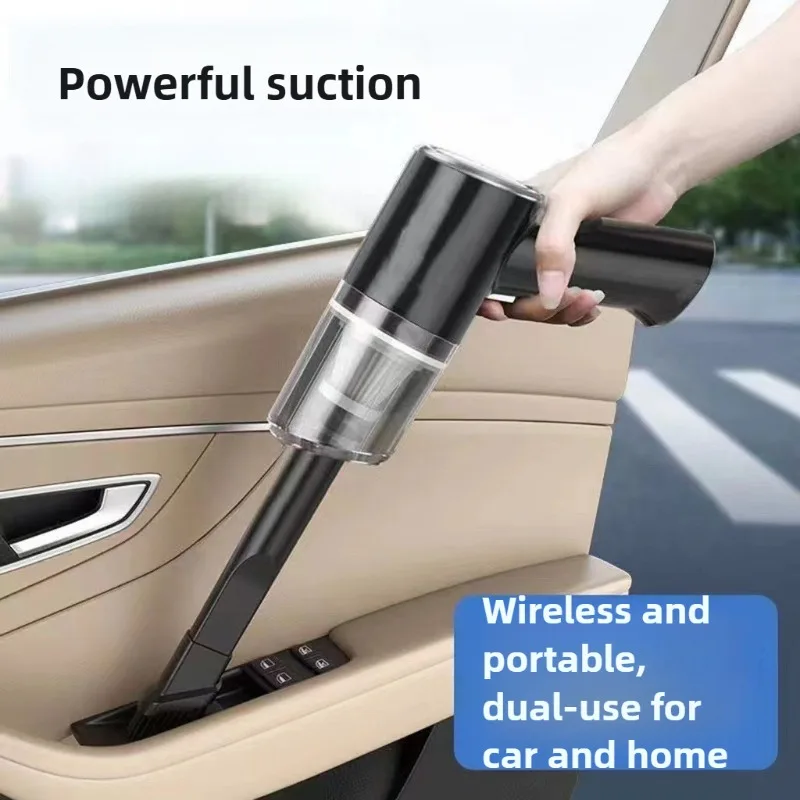 Handheld Wireless Vacuum Cleaner for Car and Home Portable High Power Blow Suction USB Charging Dust Collector