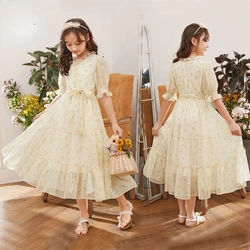 Summer Girls Dress 12 Children's Clothing Sweet Little Fresh Elegant Fashion Kids Princess Party Dresses Wedding of 10 Years Old