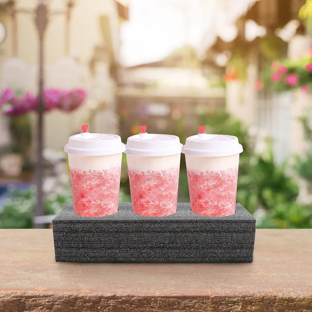 Juego de 3 Portavasos Multiusos para Llevar Bebidas, Bandeja para Contenedores de Comida China, Portavasos para Café, Verano