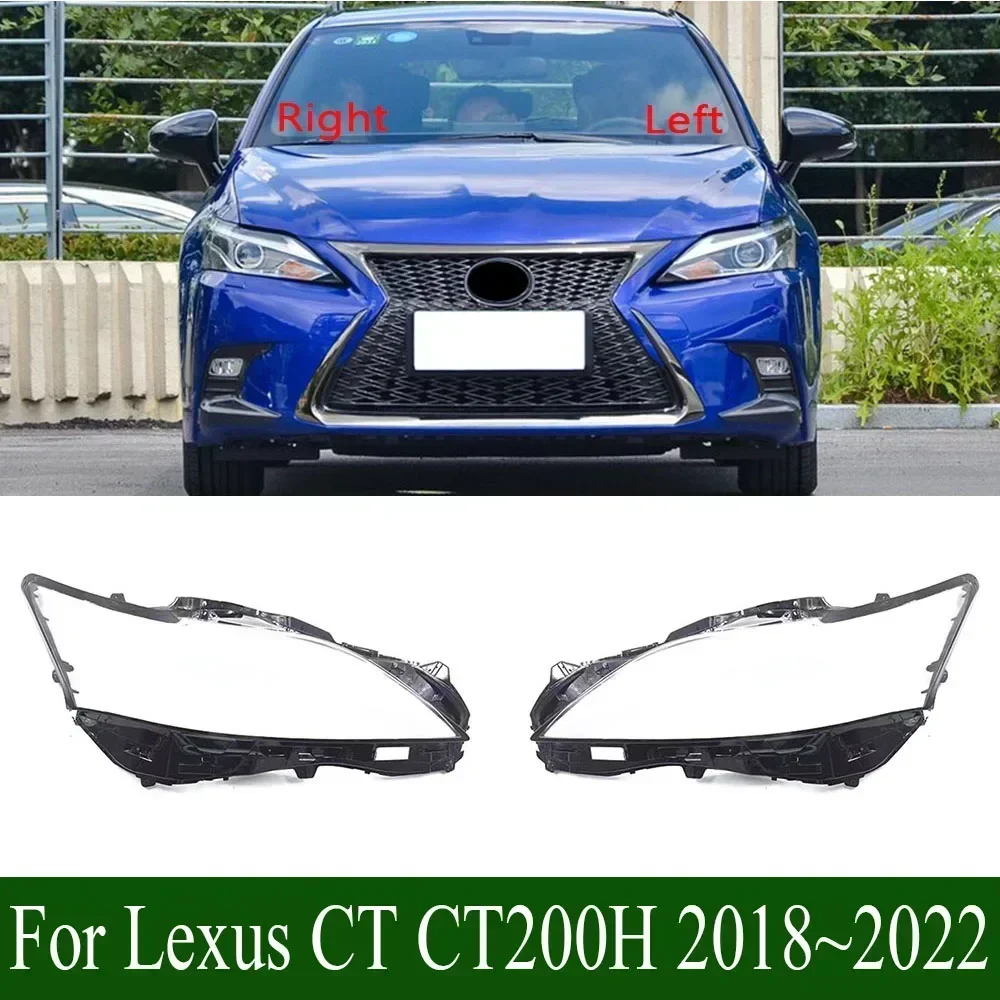

For Lexus CT CT200H 2018~2022 Lamp Shade Front Headlamp Cover Transparent Lampshade Headlight Shell Masks Plexiglass