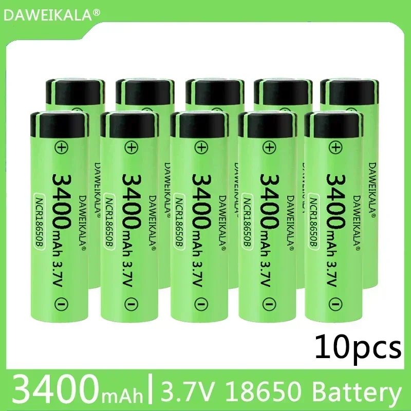 

Daweikala,2024, 100%Batería recargable NCR18650B de iones de litio, Original,3.7V 3400 mAh,descarga Envío Gratis, novedad de