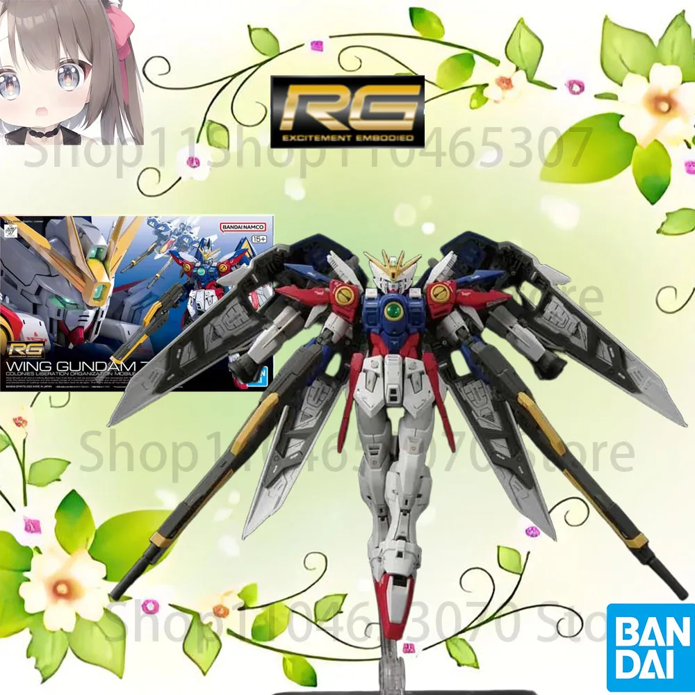 بانداي الأصلي GUNDAM RG 1/144 الجناح GUNDAM صفر XXXG OOWO أنيمي عمل الشكل التجمع نموذج اللعب تحصيل نموذج الهدايا