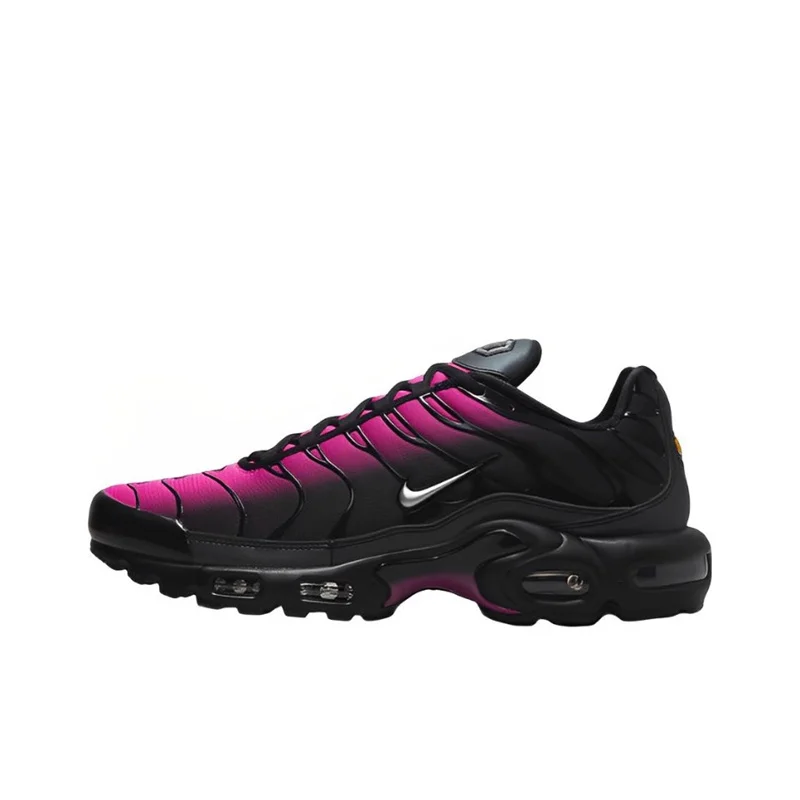 Nike Air Max Plus TN Men and Women Running Shoes Breathable, Non Slip, Durable Air Cushion, Cushioning Fabric Triple Black Pink