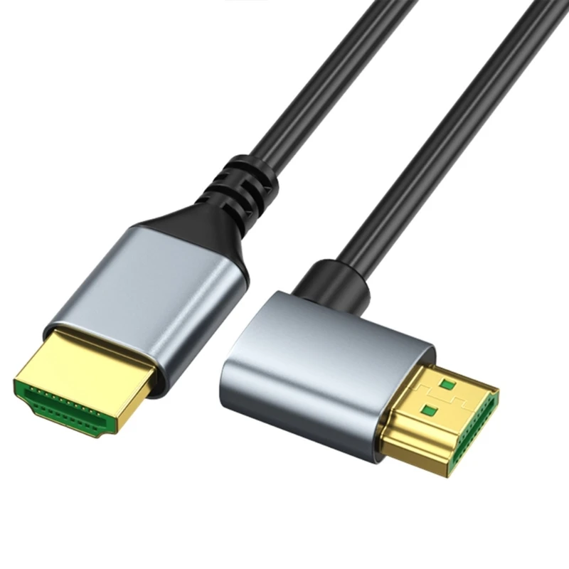 2.1 Version 8K 60hz Video Cable 60Hz Angled Plugs for Fast Streaming Display D46B