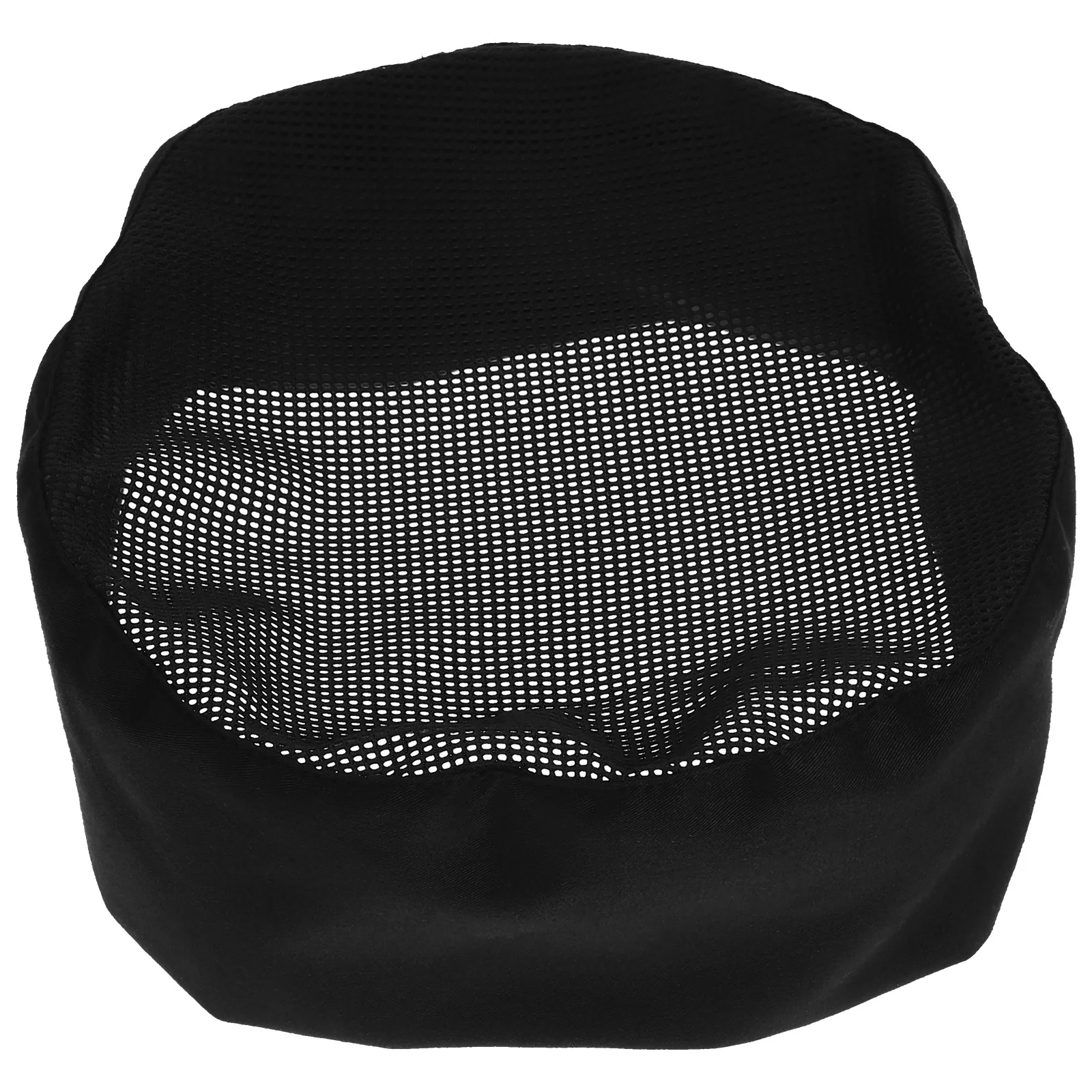 

Black Chef Hat Breathable Mesh Top Catering Skull Cap Adjustable Hook Strap Soft Polyester Size Fits Most