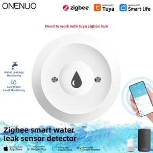 Tuya ZigBee WiFi Smart Water Sensor Leak Detector Flood Water Leakage Alarm Smart Life Control Work With Zigbee Gateway