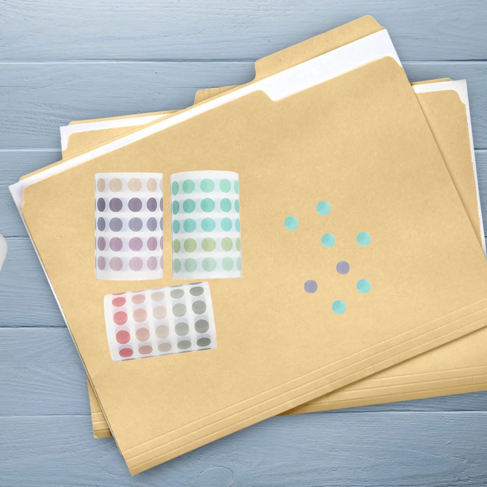 3 Rolls Pastel Washi Dots Stickers Reusable Round Tape for Calendar Decoration Album Customization Mini Dot Labels Washi Sticker