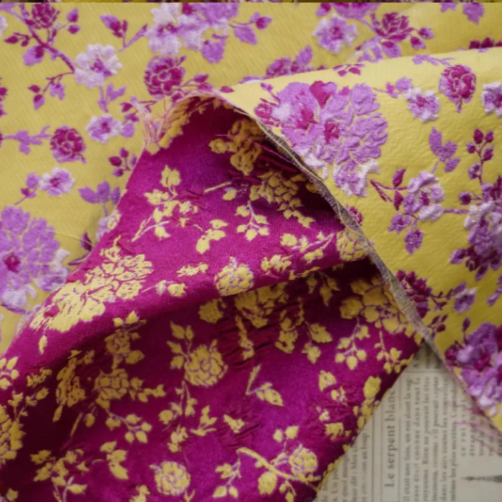 

Spring Summer Weaving Jacquard Fabric for New Chinese Style Decoration Cheongsam Vest Cloth Diy By The Meter Sewing Material