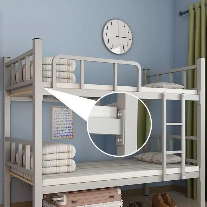 Steel Bed Frame High Quality 2 Layers Steel Bunk Bed For Student Double Metaldormitory Beds With Ladder - Image 5